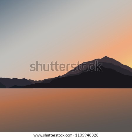 Similar – Sunrise in the sea for background.