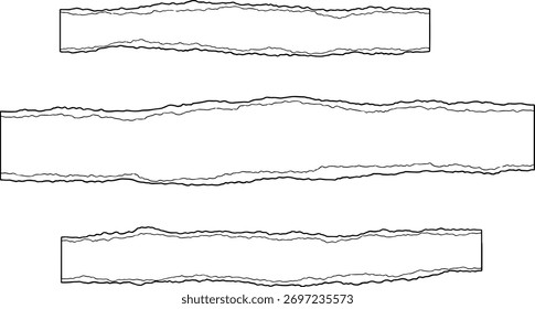 A series of three rectangular shapes, each containing two wavy lines within their borders.