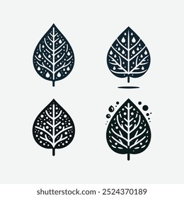 una serie de tres árboles con hojas y la palabra árbol.
