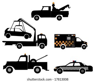 Series of towing / emergency vehicles