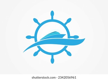 Series Travel Logo cruise ship vacation rental logo Ship logo vector
