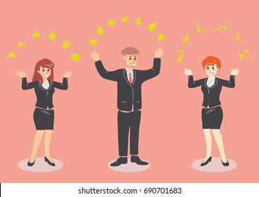 Series of Workers no. 9, People with suit, showing the profession of various ideas / services / plans... 