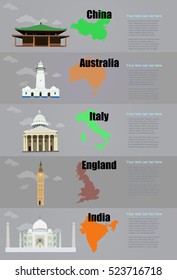 A series of world famous architecture