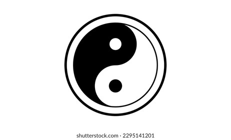 series of yin yang symbol for logo web icon. vector illustration.  