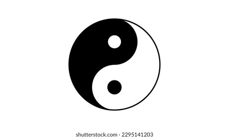 series of yin yang symbol for logo web icon. vector illustration.  