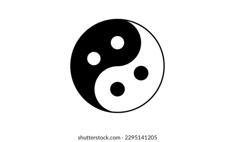 series of yin yang symbol for logo web icon. vector illustration.  