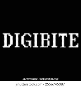 THE SERIF BIT ALPHABET FONT VECTOR SET