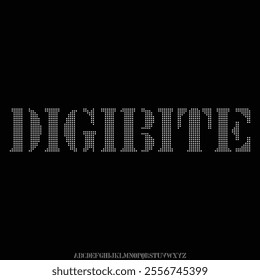THE SERIF BIT ALPHABET FONT VECTOR SET