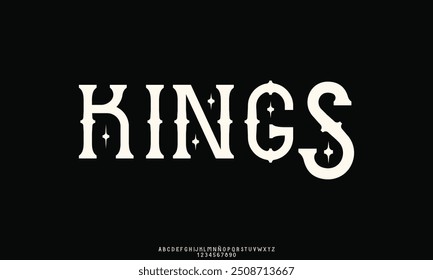 Serif classic design font vector illustration of alphabet letters.