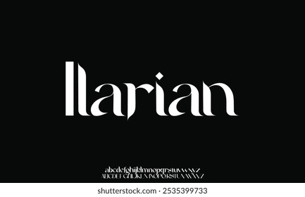 Serif font alphabet elegant classy for all branding, logo designs. vector art illustration