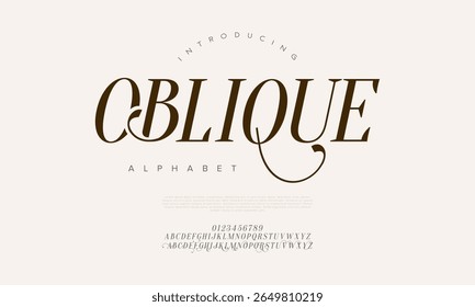 Serif font with calligraphic flair and graceful swashes, ideal for luxury branding and editorial design