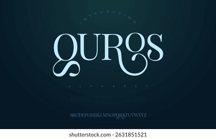 Fonte Serif com caudas decorativas e uma sensação de luxo. Ideal para branding, moda e design editorial
