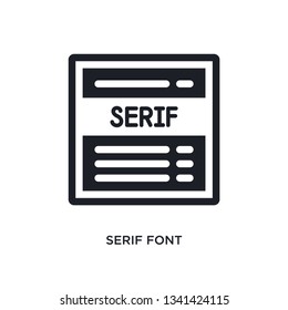 serif font isolated icon. simple element illustration from technology concept icons. serif font editable logo sign symbol design on white background. can be use for web and mobile