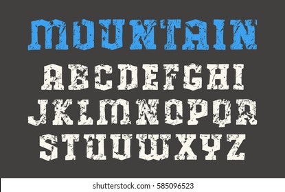 Serif font in the style of drawn graphics