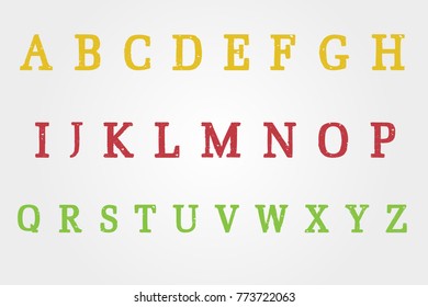 a serif font. vector.