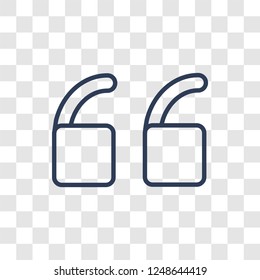 Serif icon. Trendy linear Serif logo concept on transparent background from Technology collection