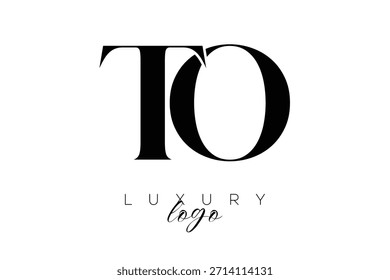 TO Serif Letter Monogram Typography Logo for Elegant Premium Branding Identity