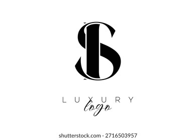 IS Serif Letter Monogram Typography Logo for Elegant Premium Branding Identity