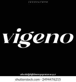 serif modern alphabet font vector