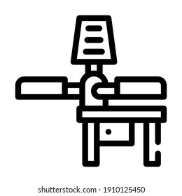 serigraphy equipment line icon vector. serigraphy equipment sign. isolated contour symbol black illustration