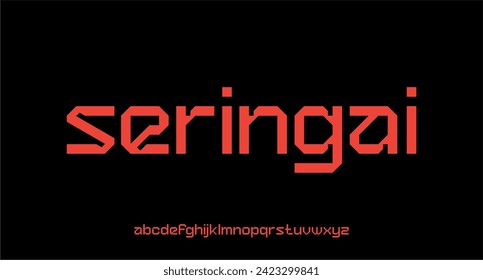 SERINGAI FONT VECTOR DISPLAY FUTURISTIC SCIFI HARDCORE