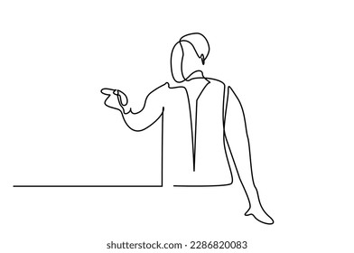 serious businessman is choosing manager with forefinger