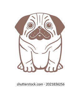 Pug Coloring Book Stock Illustrations Images Vectors Shutterstock