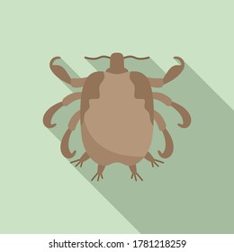 Serious human bug icon. Flat illustration of serious human bug vector icon for web design