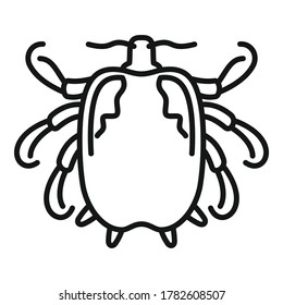 Serious human bug icon. Outline serious human bug vector icon for web design isolated on white background