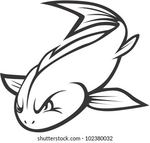 Serious Koi Illustration