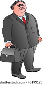 Serious man i a suit