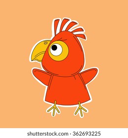 serious parrot
