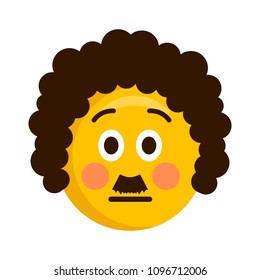Serious retro emoji icon