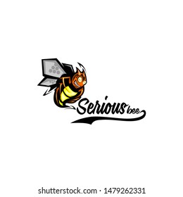 seriuos bee concept initial logo