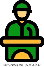 Predigt gefüllt Stil Symbol Design