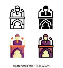 Sermon Icon Vector Illustration Logo Template For Website Or Mobile App