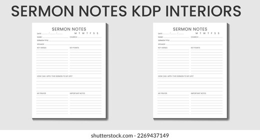 Sermon notes 2023-2024 KDP interior designs