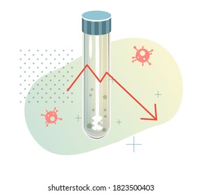 Serologic Test (Antibody) Decline - Icon as EPS 10 File
