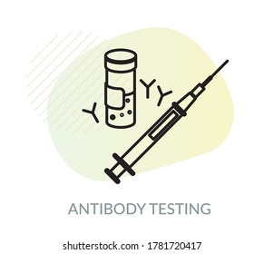 Serologic Test (Antibody) - Icon as EPS 10 File