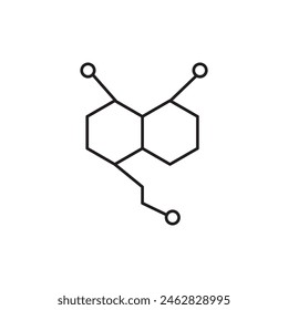 Icono de serotonina, Plantilla para gráfico y Diseño web. Ilustración vectorial