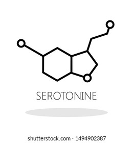 Serotonin icon in trendy flat style. Hormone symbol for your web site design, logo, app, UI Vector EPS 10. 