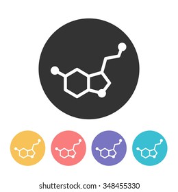 icono de serotonina. ilustración vectorial