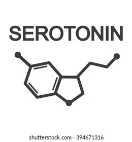 Serotonin Molecule Vector Icon