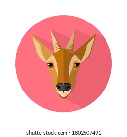 icono de serow en fondo blanco. logo del venado. Ilustración del vector