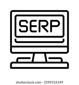 SERP line icon. linear style sign for mobile concept and web design. Outline vector icon. Symbol, logo illustration. Vector graphic