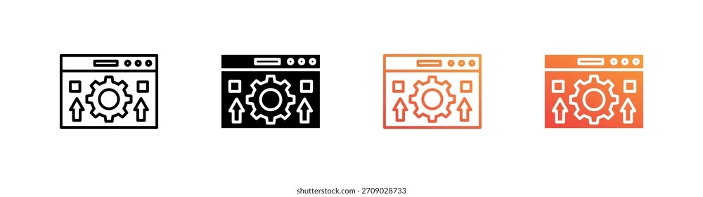 Serp Multiple Style Icon Set Vector
