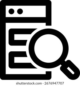SERP, Search Engine, Result Page Outline Icon