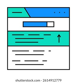 serp search engine results page line icon vector. serp search engine results page sign. isolated symbol illustration