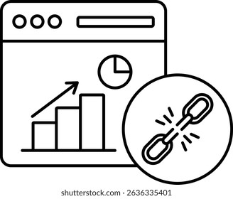 SERP (Search Engine Results Page)  illustration with isolated background