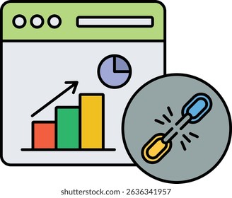 SERP (Search Engine Results Page)    illustration with isolated background